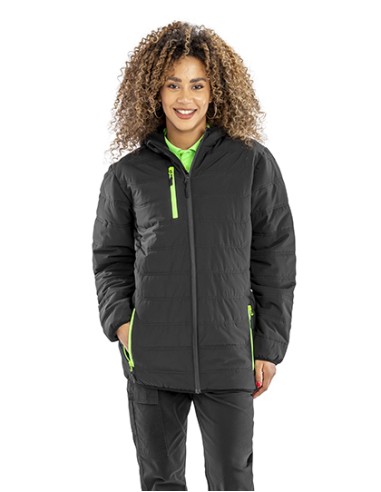R-R240X-Recycled Black Compass Padded Winter Jacket